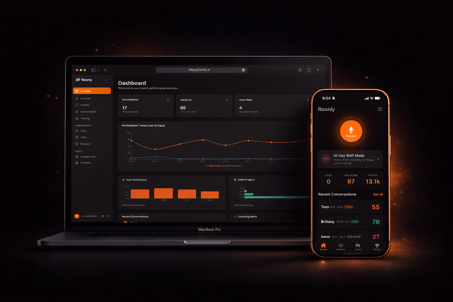 Roonly app screenshots